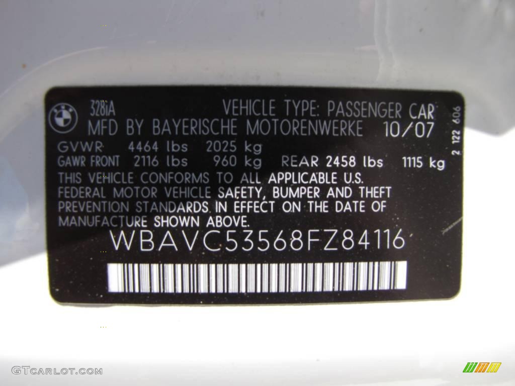 2008 3 Series 328i Sedan - Alpine White / Black photo #31