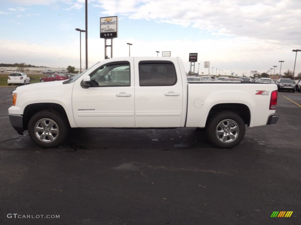 2013 Sierra 1500 SLT Crew Cab 4x4 - Summit White / Very Dark Cashmere/Light Cashmere photo #8