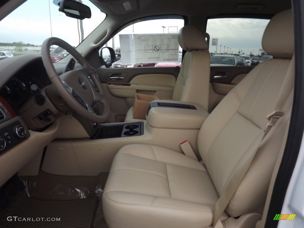 Very Dark Cashmere/Light Cashmere Interior 2013 GMC Sierra 1500 SLT Crew Cab 4x4 Photo #72925081