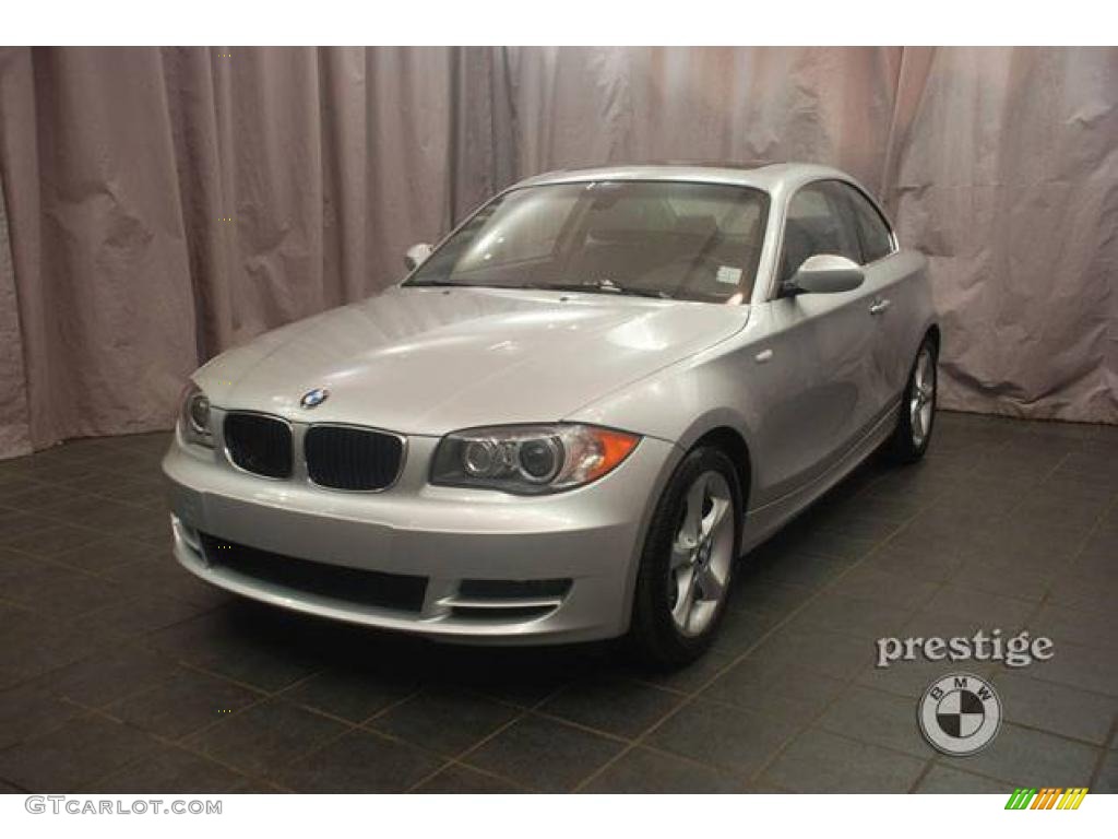 2009 1 Series 128i Coupe - Titanium Silver Metallic / Black photo #1