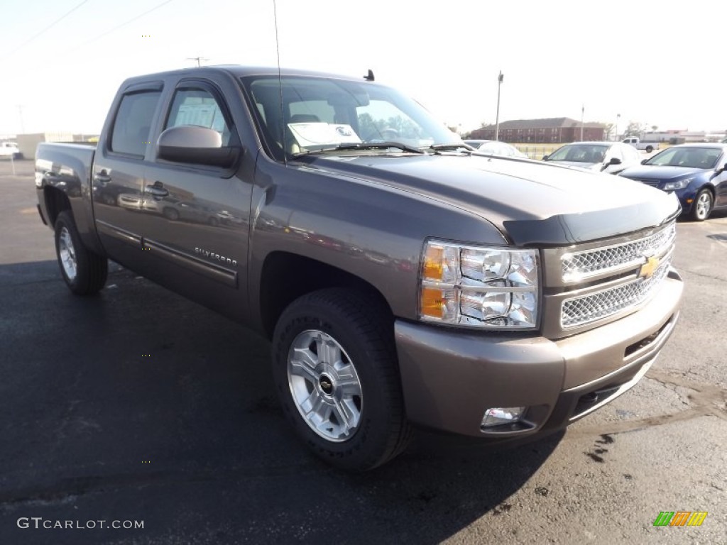 2013 Silverado 1500 LTZ Crew Cab 4x4 - Mocha Steel Metallic / Light Cashmere/Dark Cashmere photo #3