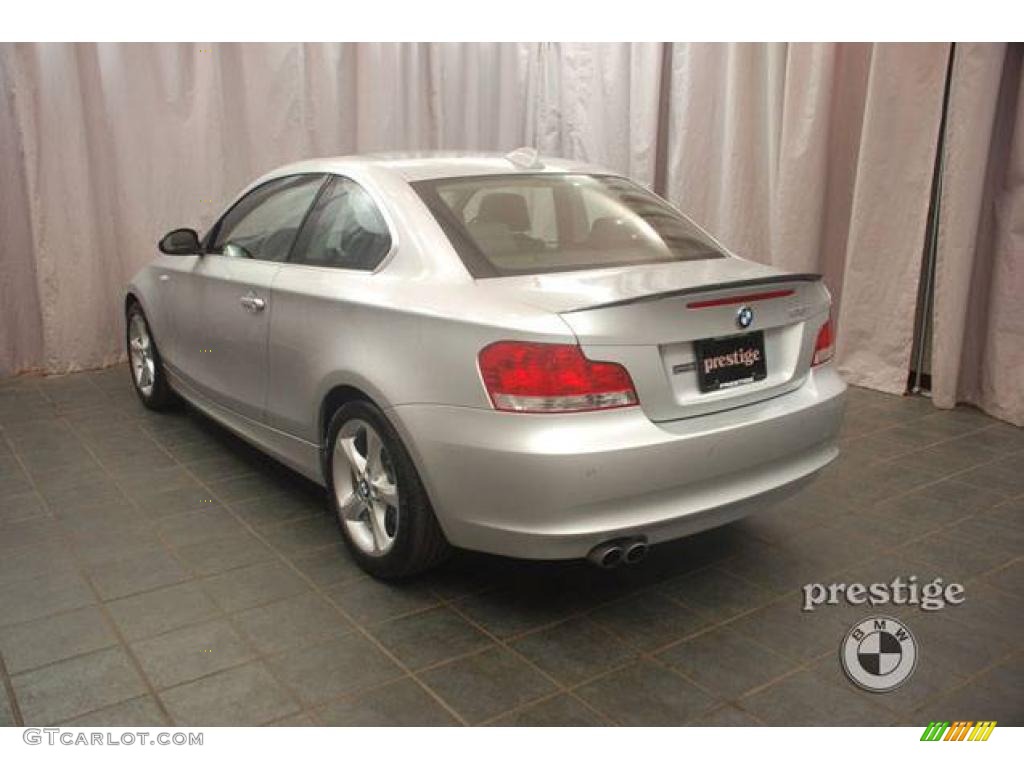 2009 1 Series 128i Coupe - Titanium Silver Metallic / Black photo #3