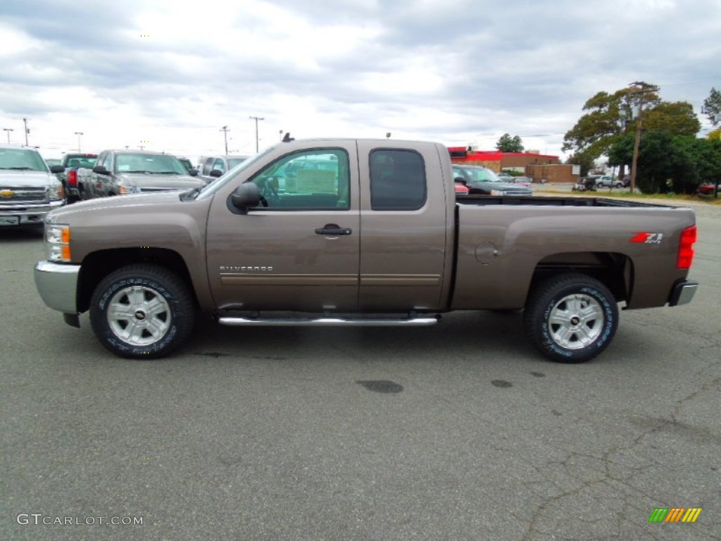 2013 Silverado 1500 LT Extended Cab 4x4 - Mocha Steel Metallic / Light Cashmere/Dark Cashmere photo #3