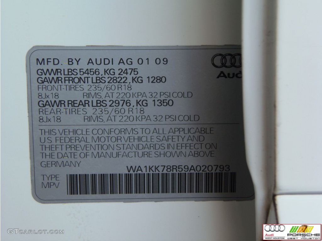 2009 Q5 3.2 Premium quattro - Ibis White / Cardamom Beige photo #36