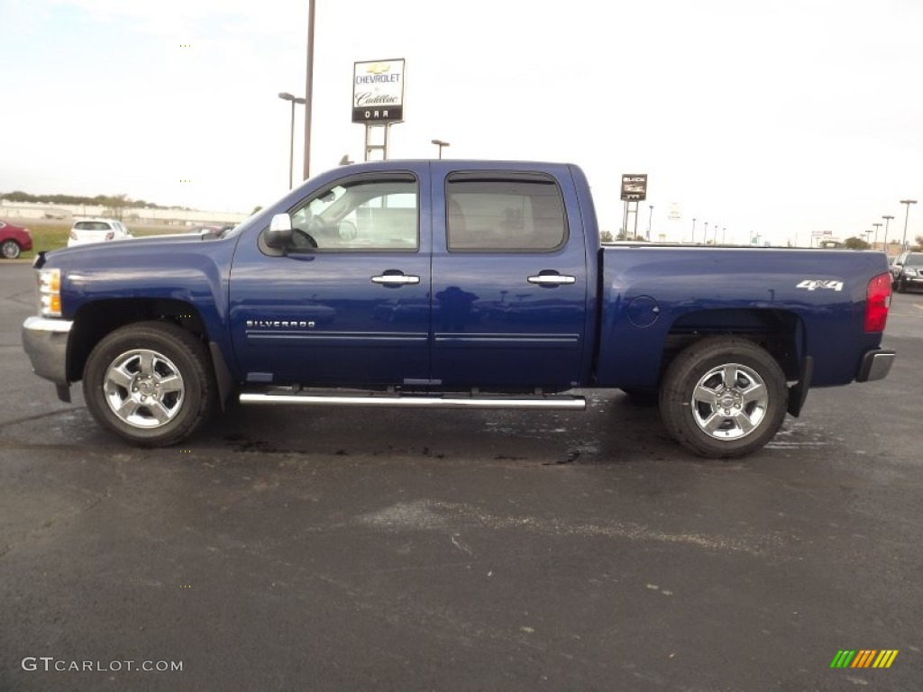 2013 Silverado 1500 LT Crew Cab 4x4 - Blue Topaz Metallic / Light Cashmere/Dark Cashmere photo #8