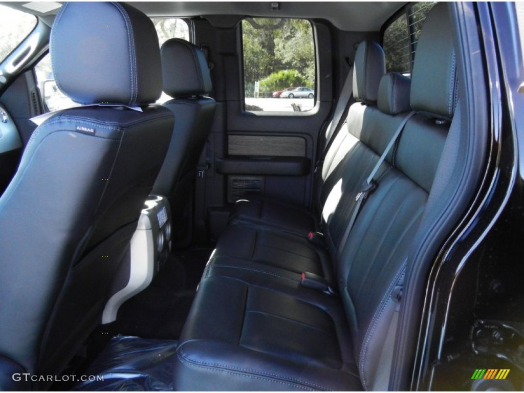 Black Interior 2013 Ford F150 Lariat SuperCab Photo #72927598