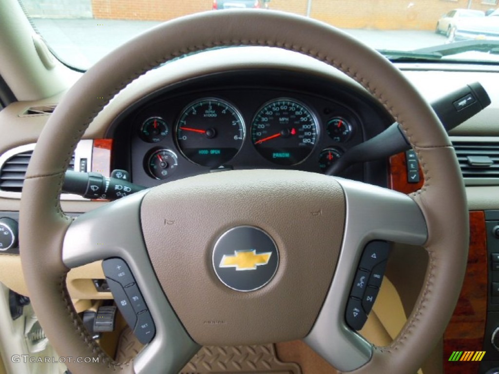 2013 Silverado 1500 LTZ Crew Cab 4x4 - White Diamond Tricoat / Light Cashmere/Dark Cashmere photo #15