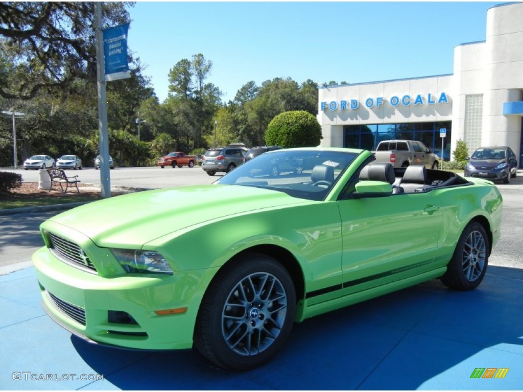 2013 Mustang V6 Mustang Club of America Edition Convertible - Gotta Have It Green / Charcoal Black photo #4