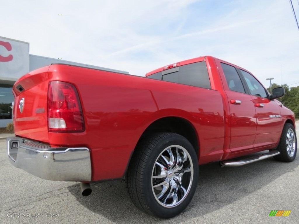 2012 Ram 1500 SLT Quad Cab - Flame Red / Dark Slate Gray/Medium Graystone photo #6