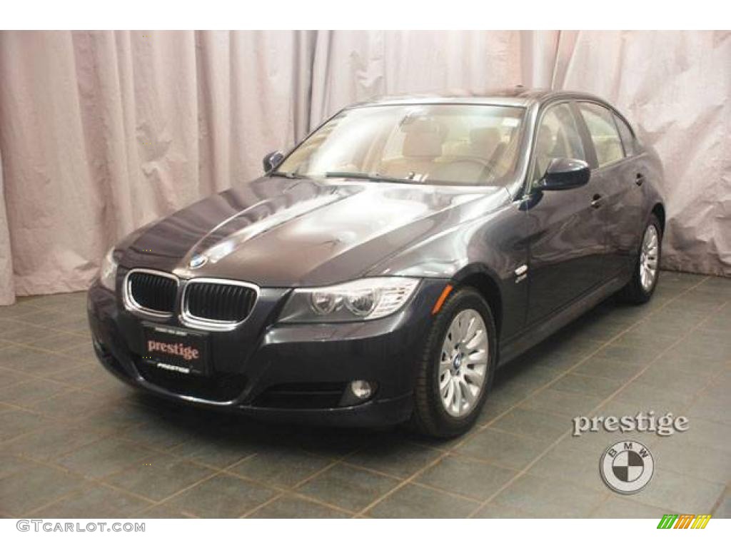 2009 3 Series 328xi Sedan - Monaco Blue Metallic / Beige photo #1