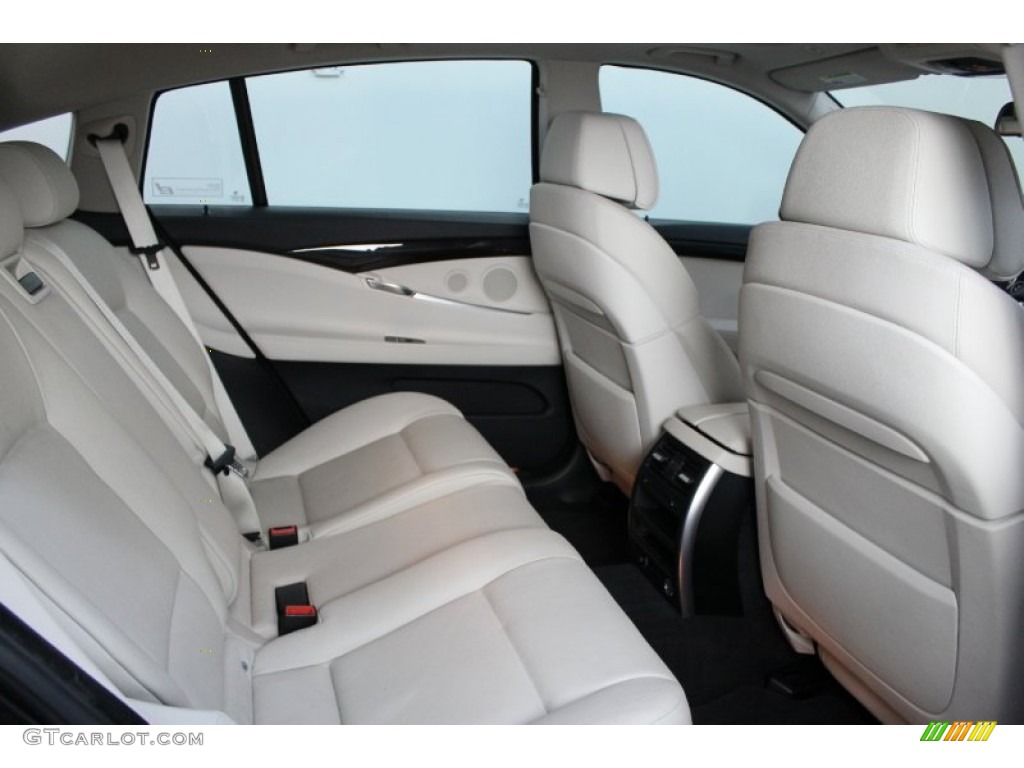 Ivory White/Black Nappa Leather Interior 2010 BMW 5 Series 535i Gran Turismo Photo #72931489
