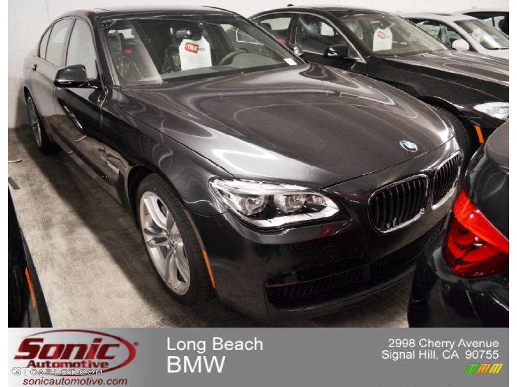 2013 7 Series 740i Sedan - Dark Graphite Metallic II / Black photo #1