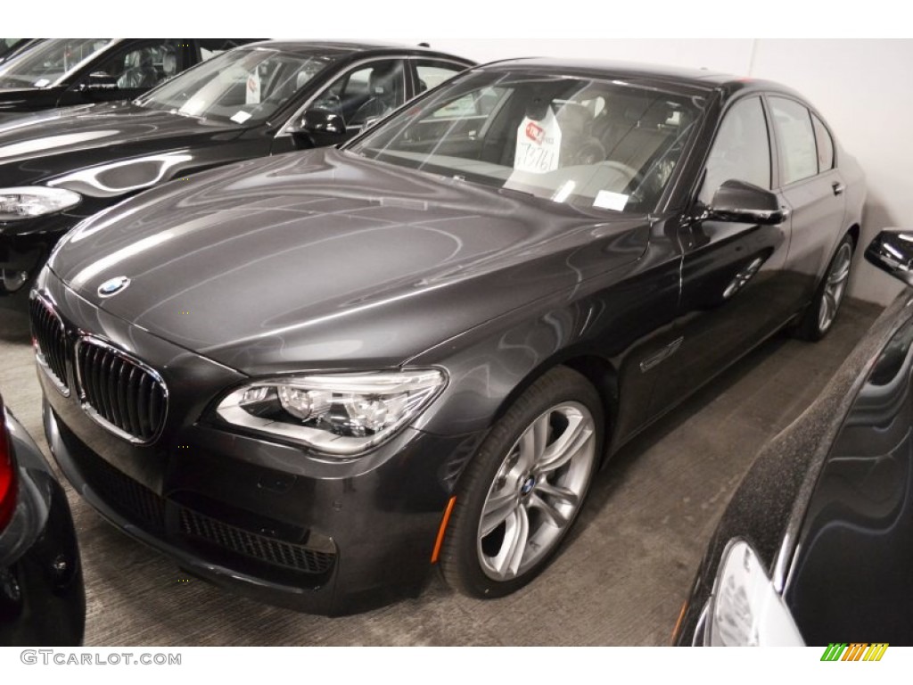 2013 7 Series 740i Sedan - Dark Graphite Metallic II / Black photo #3
