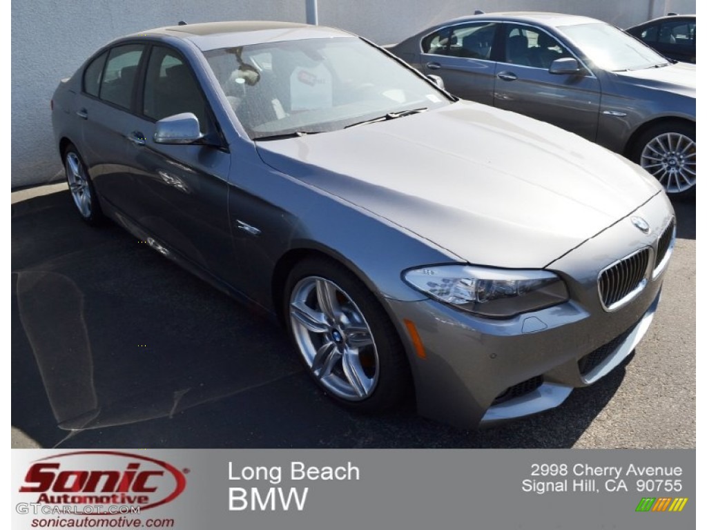 2013 5 Series 535i Sedan - Space Gray Metallic / Black photo #1