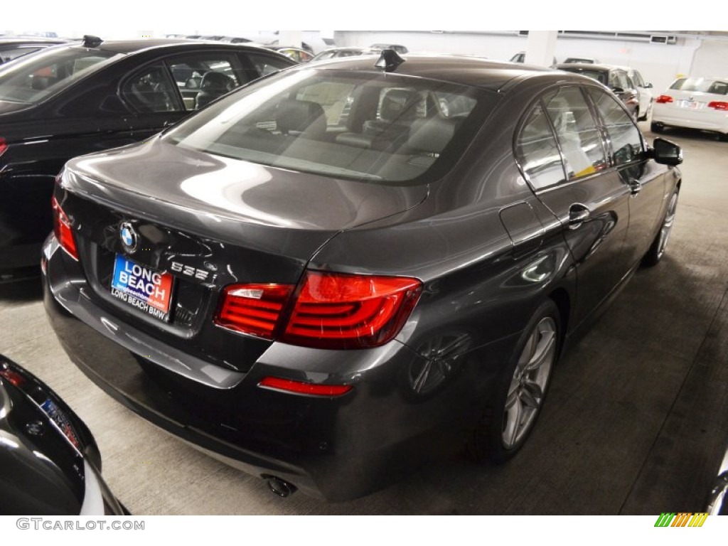 2013 5 Series 535i Sedan - Dark Graphite Metallic II / Black photo #3