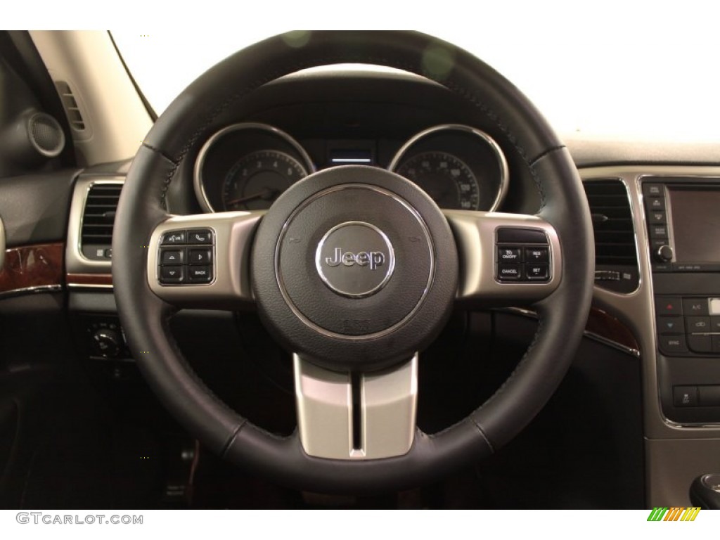 2012 Jeep Grand Cherokee Limited 4x4 Black Steering Wheel Photo #72935413