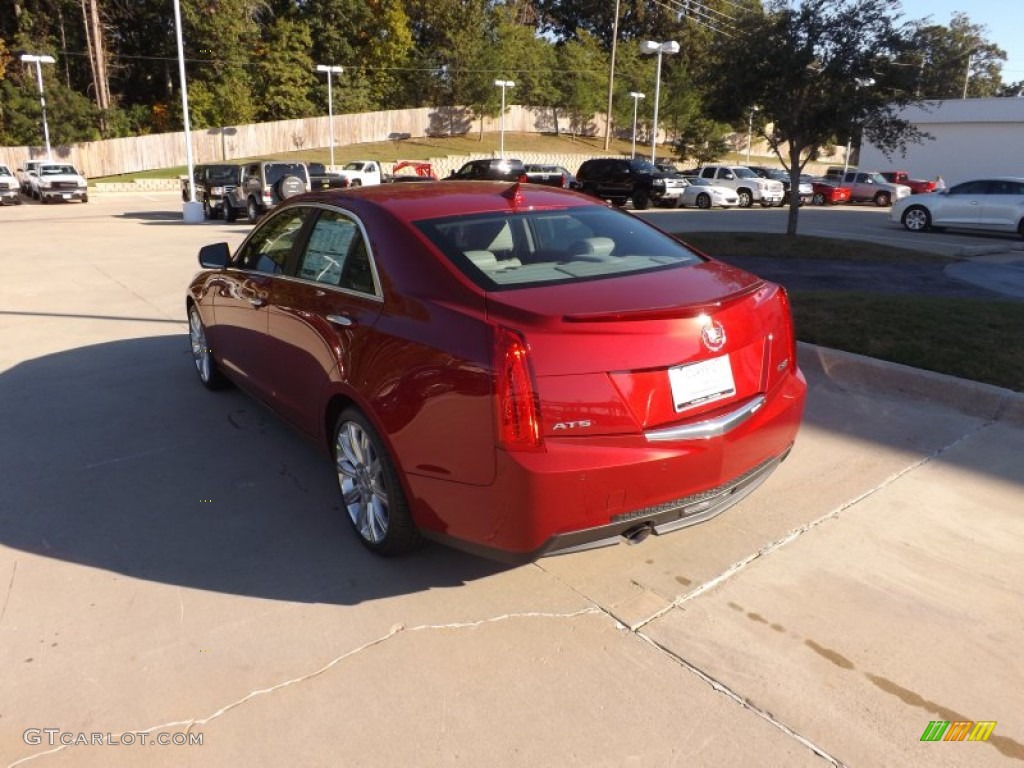 2013 ATS 2.5L Luxury - Crystal Red Tintcoat / Light Platinum/Brownstone Accents photo #3