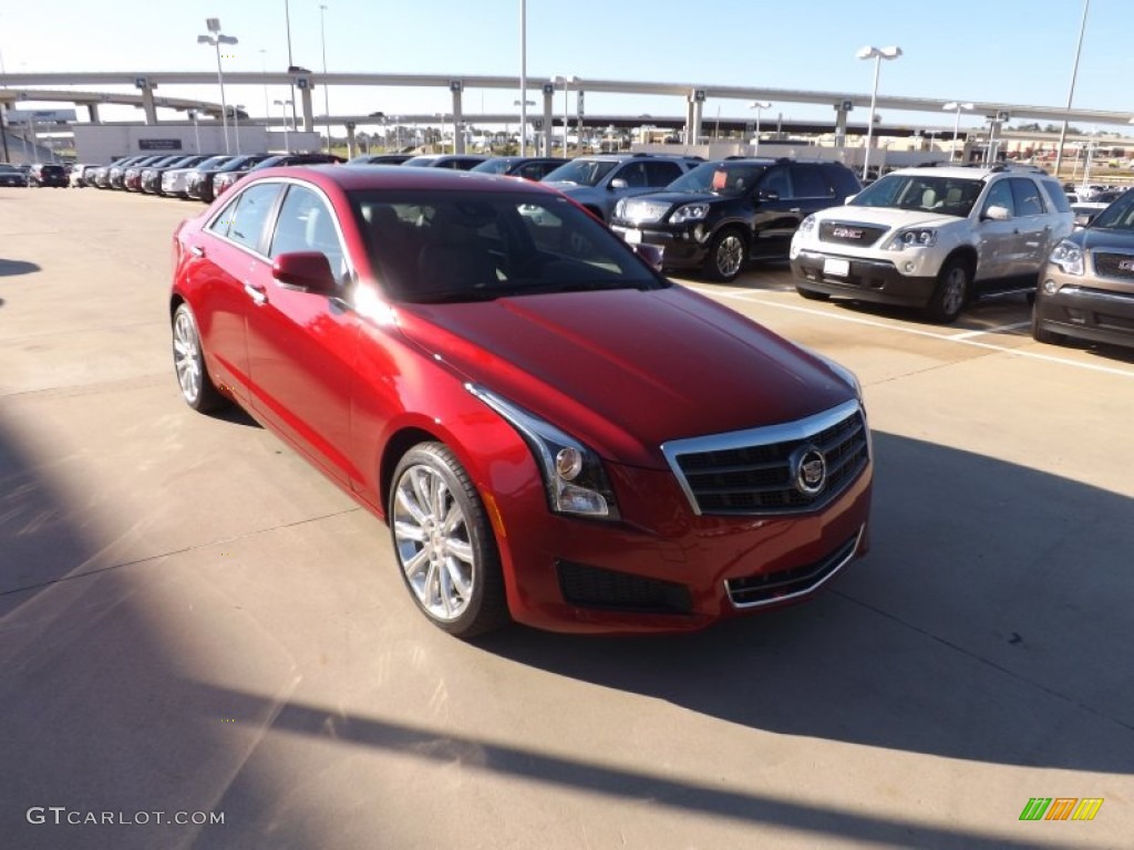 2013 ATS 2.5L Luxury - Crystal Red Tintcoat / Light Platinum/Brownstone Accents photo #7
