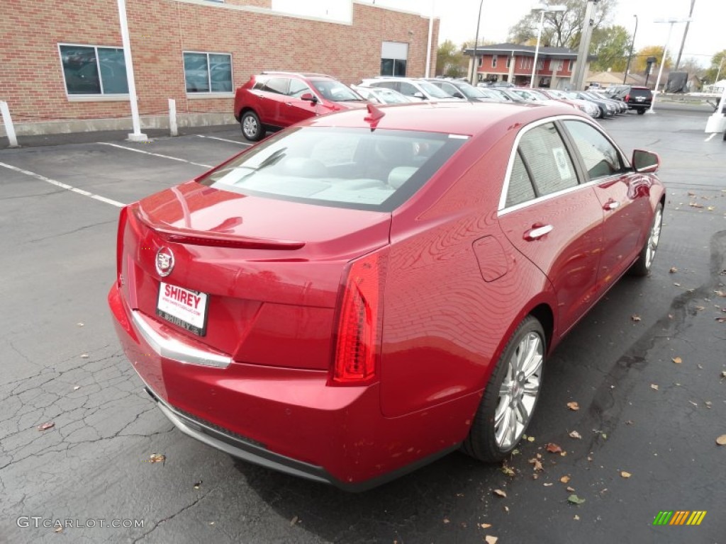 2013 ATS 2.5L Luxury - Crystal Red Tintcoat / Light Platinum/Brownstone Accents photo #4