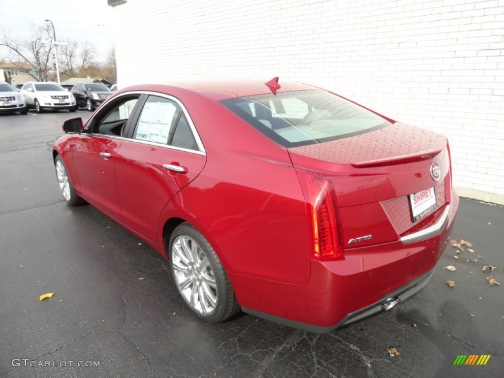 2013 ATS 2.5L Luxury - Crystal Red Tintcoat / Light Platinum/Brownstone Accents photo #6