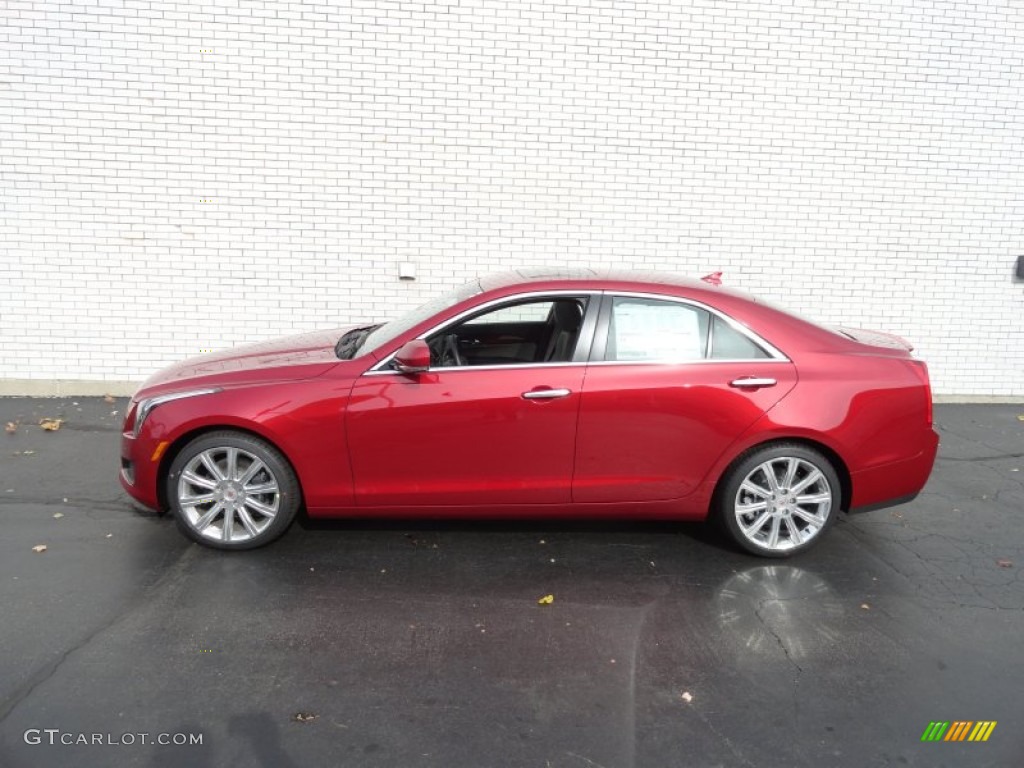 2013 ATS 2.5L Luxury - Crystal Red Tintcoat / Light Platinum/Brownstone Accents photo #7