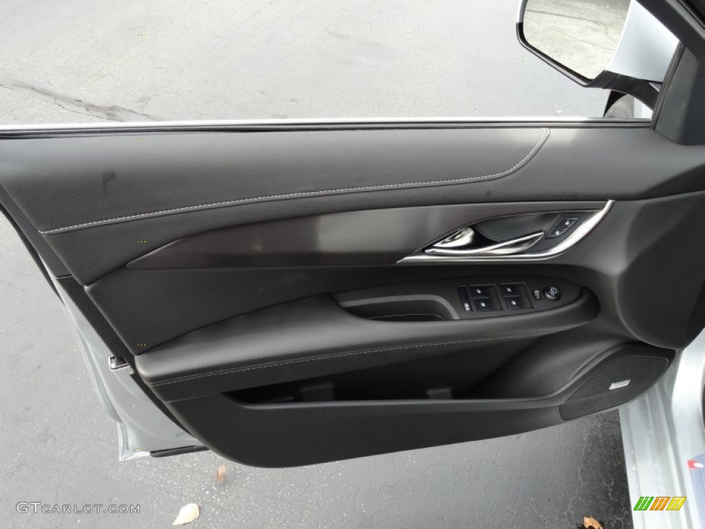 2013 Cadillac ATS 2.5L Jet Black/Jet Black Accents Door Panel Photo #72939706