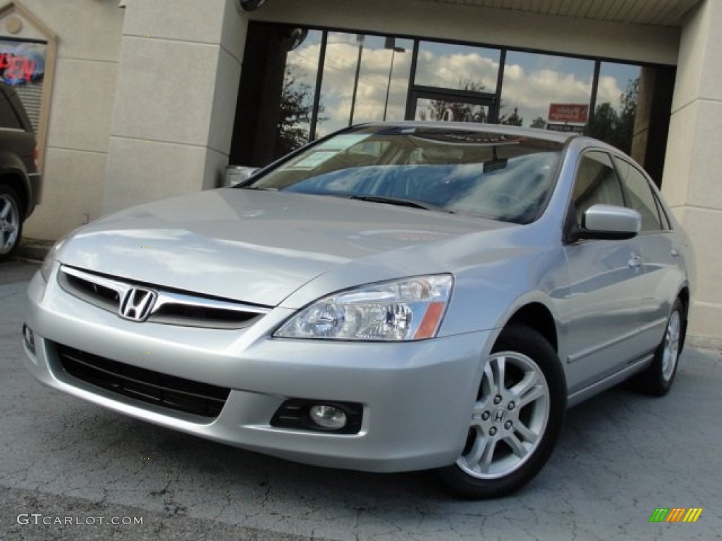 2007 Alabaster Silver Metallic Honda Accord Se Sedan