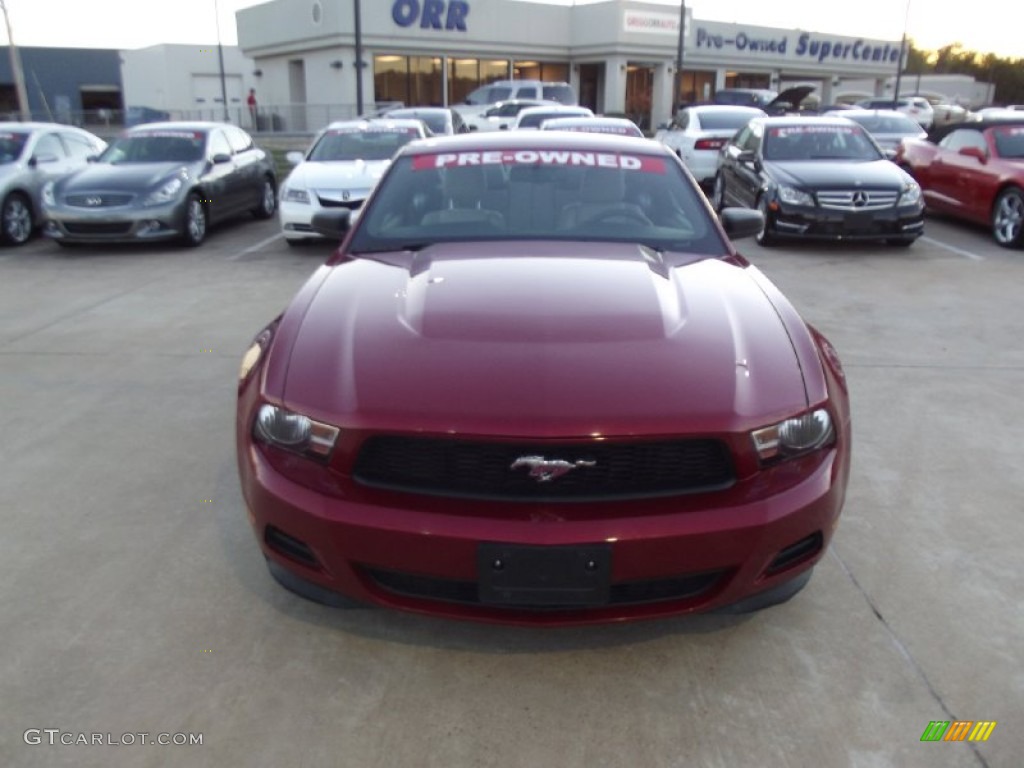 2012 Mustang V6 Premium Coupe - Red Candy Metallic / Stone photo #7