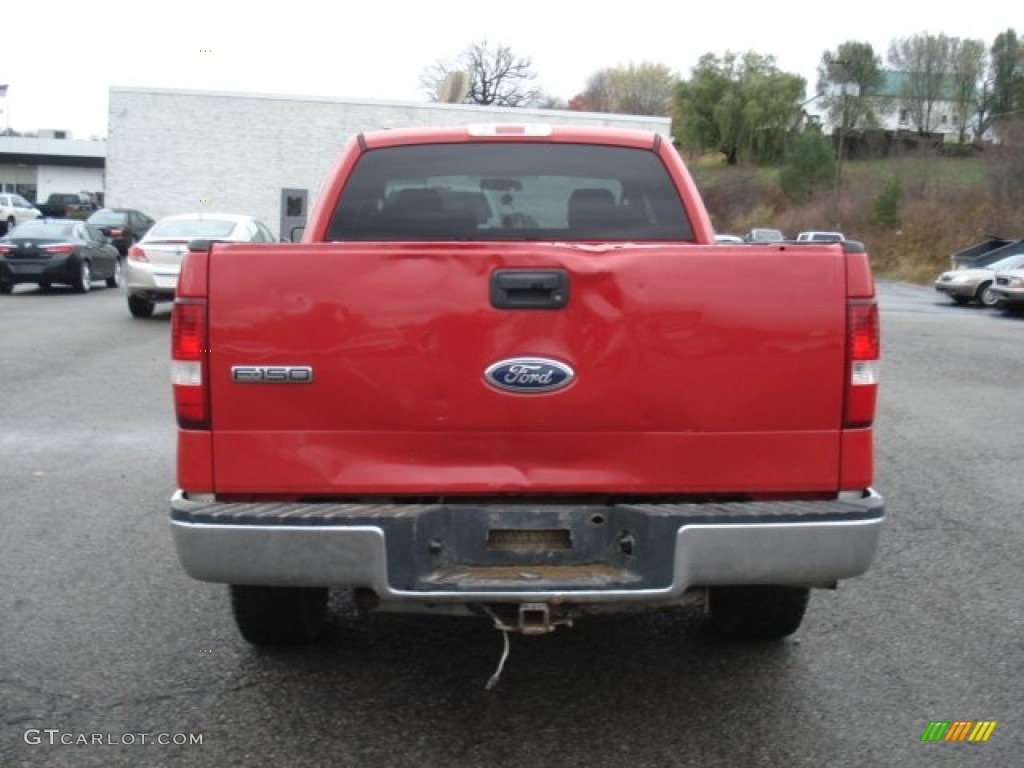 2004 F150 XLT SuperCab 4x4 - Bright Red / Dark Flint photo #5