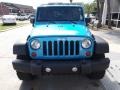 2010 Surf Blue Pearl Jeep Wrangler Unlimited Sport 4x4  photo #2