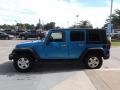 2010 Surf Blue Pearl Jeep Wrangler Unlimited Sport 4x4  photo #5