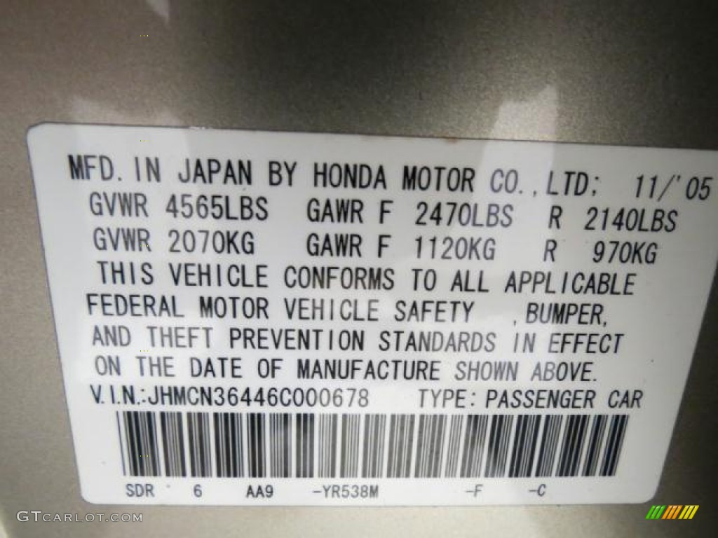 2006 Accord Hybrid Sedan - Desert Mist Metallic / Ivory photo #10