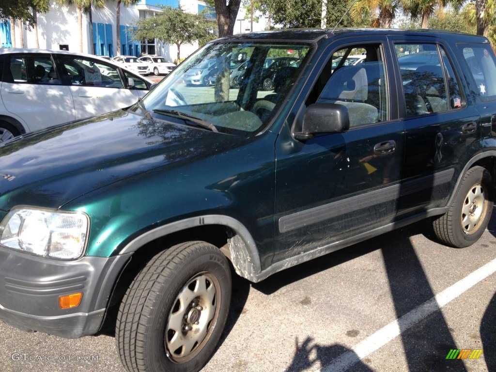 2001 CR-V LX 4WD - Clover Green Pearl / Dark Gray photo #2