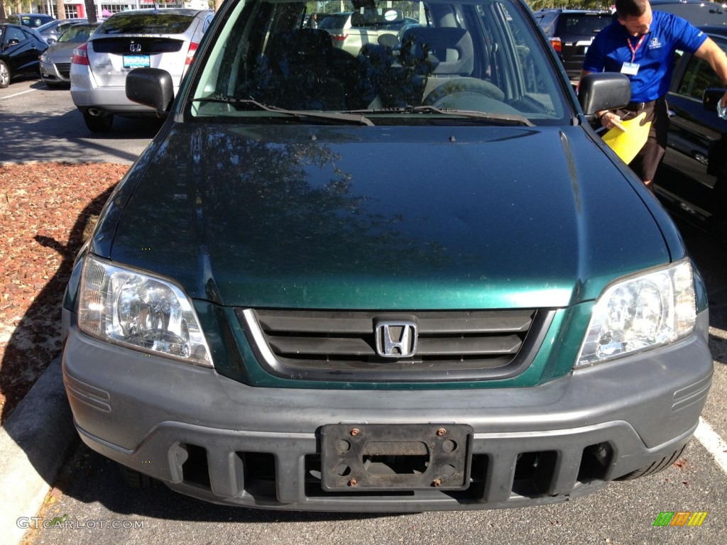 2001 CR-V LX 4WD - Clover Green Pearl / Dark Gray photo #3