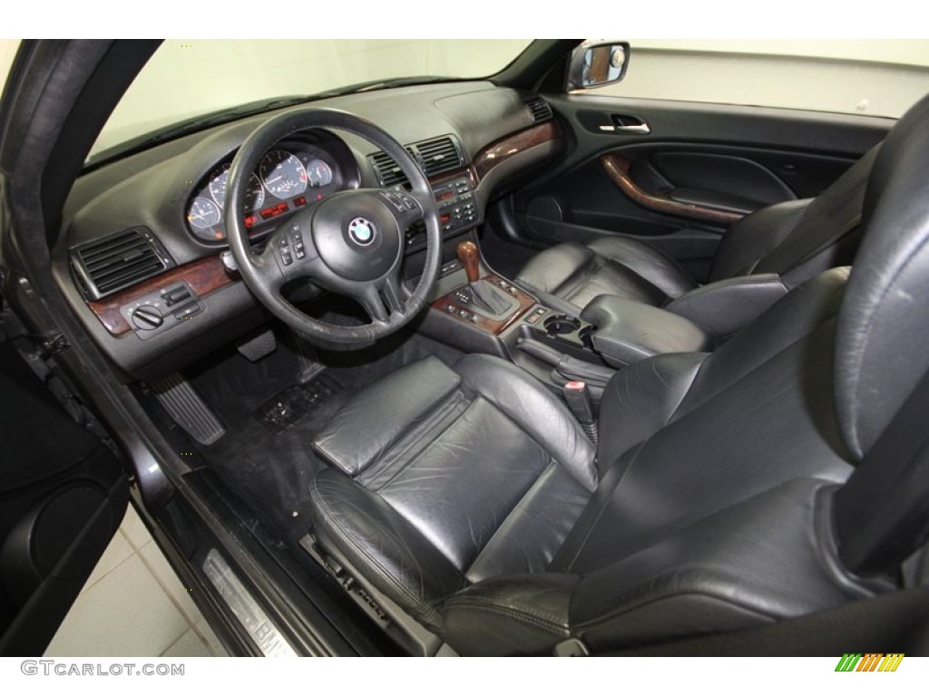 Black Interior 2005 BMW 3 Series 330i Convertible Photo #72946068
