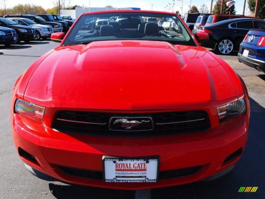 2012 Mustang V6 Premium Convertible - Race Red / Charcoal Black photo #8