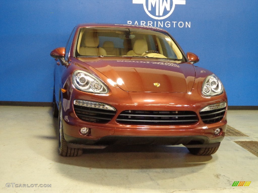 2011 Cayenne S Hybrid - Auburn Red Metallic / Luxor Beige photo #1