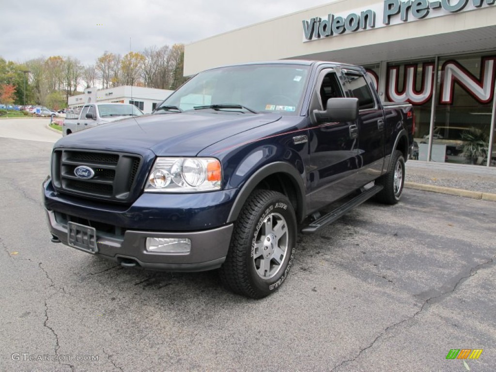 2004 F150 XLT SuperCrew 4x4 - True Blue Metallic / Medium/Dark Flint photo #2