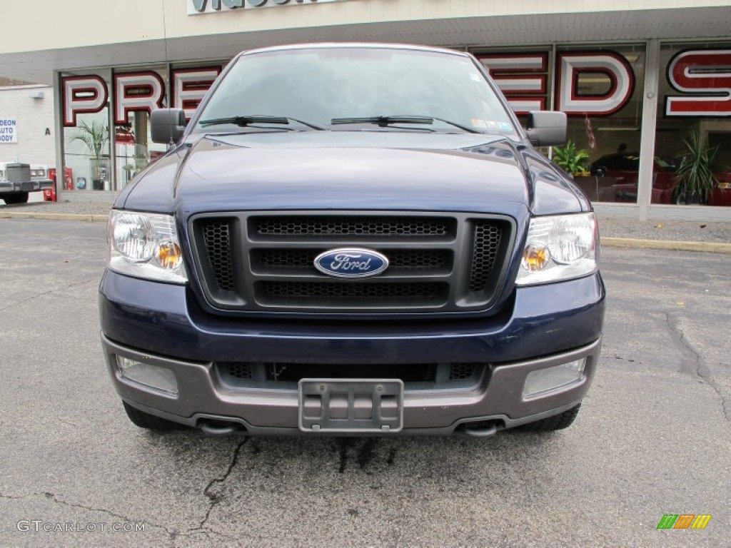 2004 F150 XLT SuperCrew 4x4 - True Blue Metallic / Medium/Dark Flint photo #3