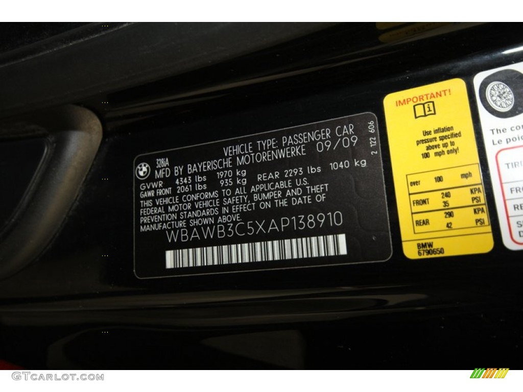 2010 3 Series 328i Coupe - Jet Black / Black photo #10