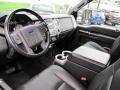 Ebony Leather 2009 Ford F350 Super Duty Lariat Crew Cab 4x4 Interior Color