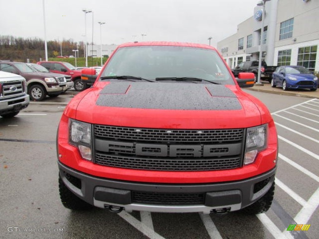 Race Red 2012 Ford F150 SVT Raptor SuperCab 4x4 Exterior Photo #72956527