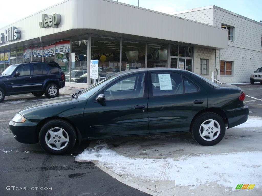 2003 Cavalier Sedan - Dark Green Metallic / Graphite Gray photo #1