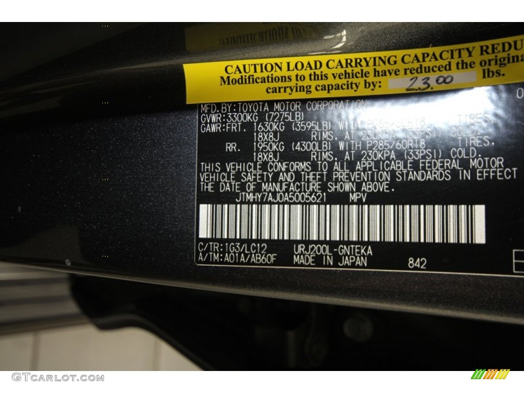 2010 Toyota Land Cruiser Standard Land Cruiser Model Parts Photos
