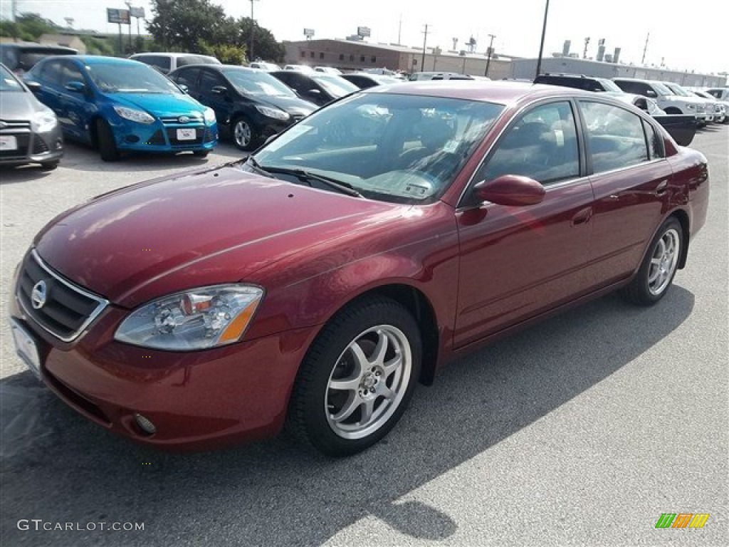 2004 Altima 3.5 SE - Sonoma Sunset Pearl Red / Blond photo #7
