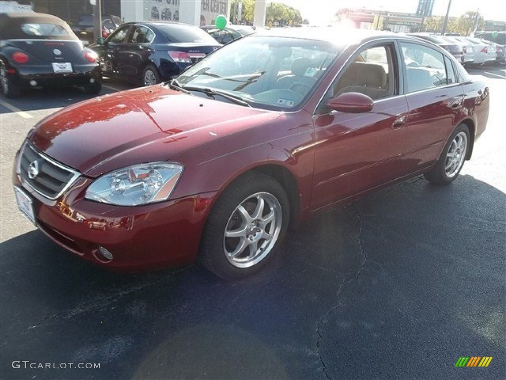2004 Altima 3.5 SE - Sonoma Sunset Pearl Red / Blond photo #27