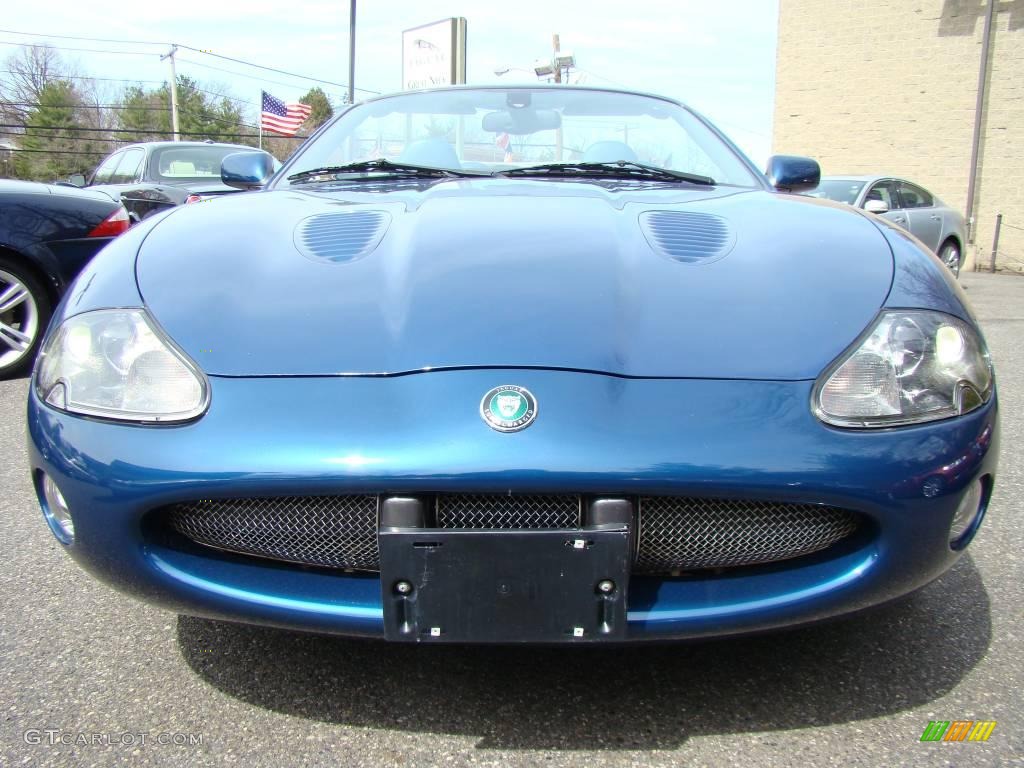 2004 XK XKR Convertible - Pacific Blue Metallic / Charcoal/Blue photo #2