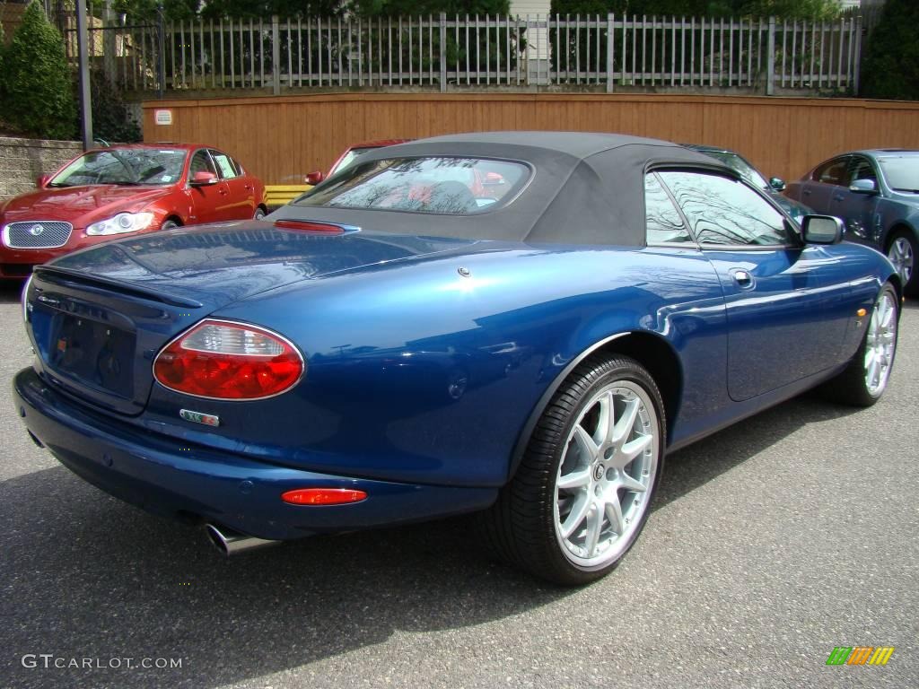 2004 XK XKR Convertible - Pacific Blue Metallic / Charcoal/Blue photo #4