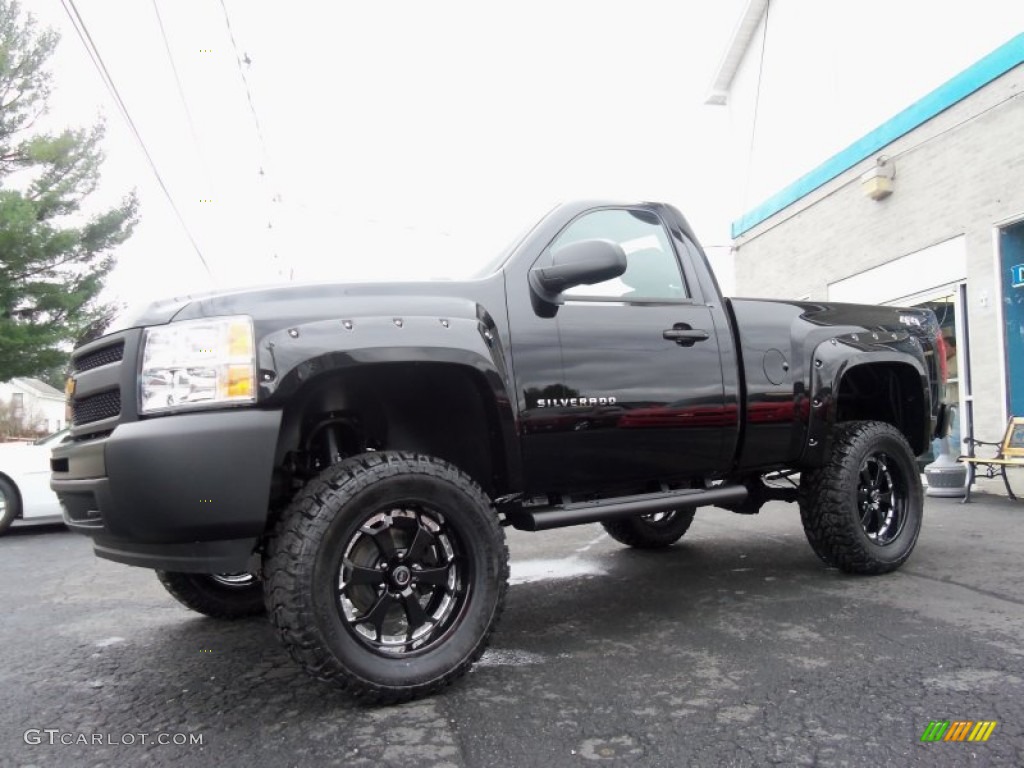 2013 Silverado 1500 Work Truck Regular Cab 4x4 - Black / Dark Titanium photo #5