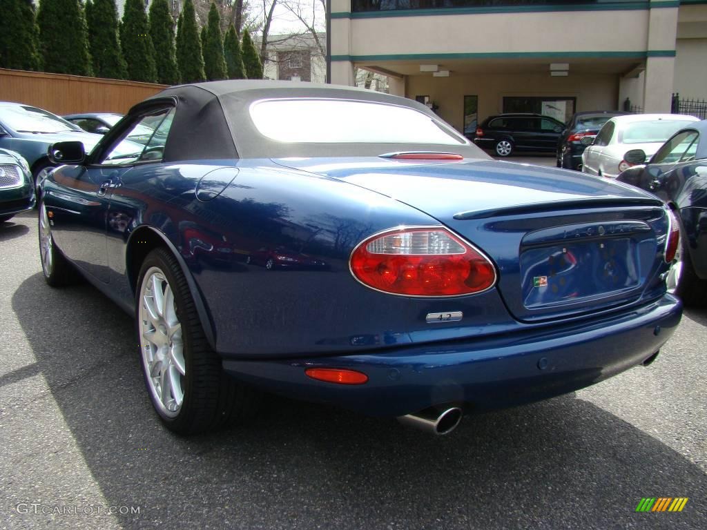 2004 XK XKR Convertible - Pacific Blue Metallic / Charcoal/Blue photo #6